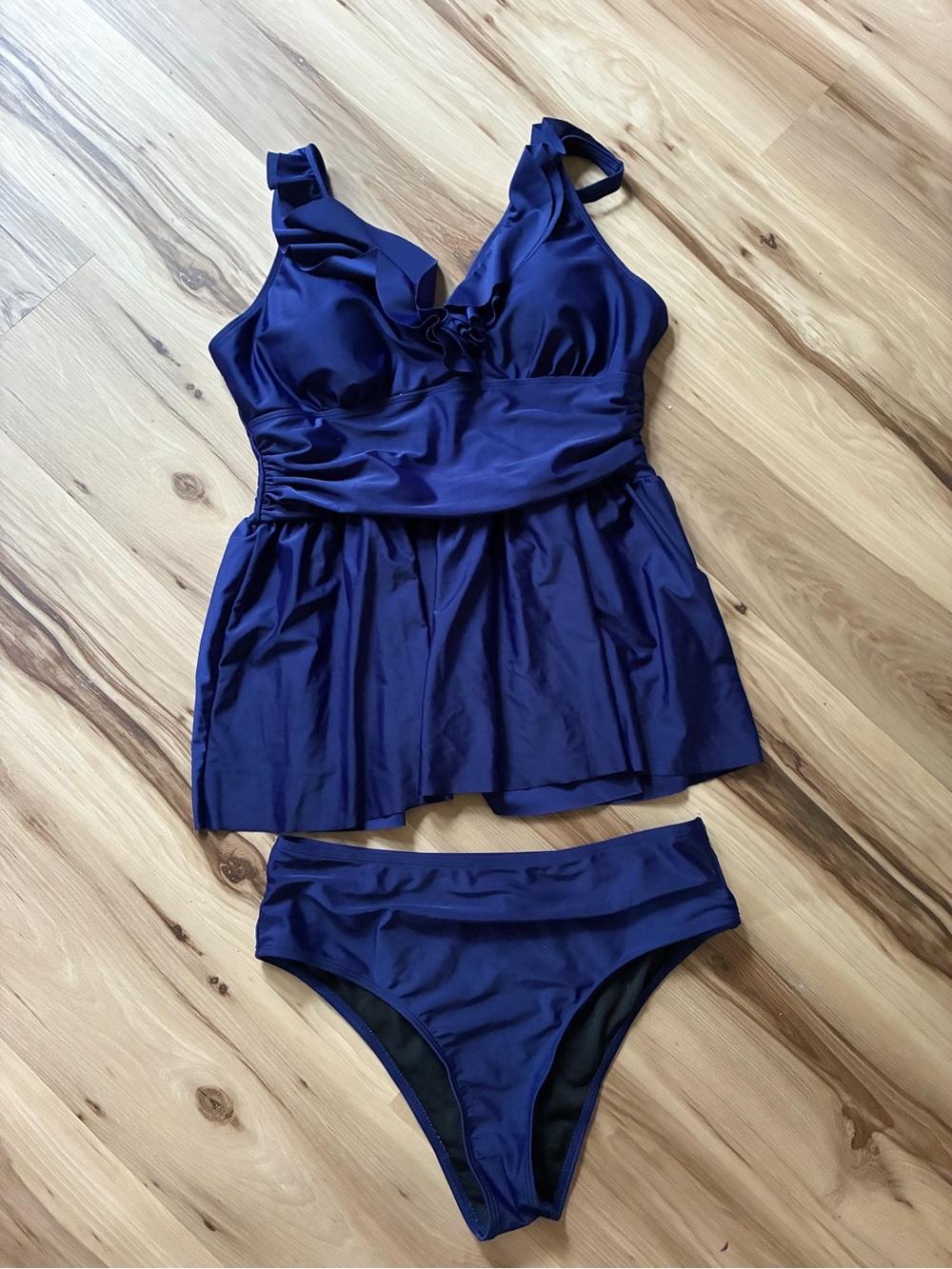 Navy Two-Piece Tankini Swim Set